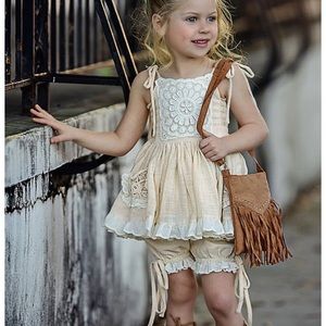 Dollcake Wild and Free Top & Ivory Pickle Bloomer